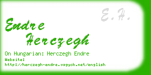 endre herczegh business card